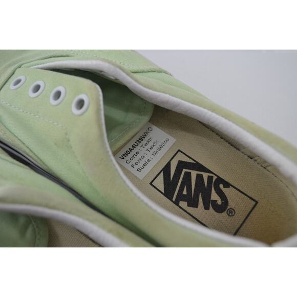 Vans Shoes Women's Neon Green Casual Low Top Sneaker Off the Wall White Size 5.5 - Picture 6 of 11